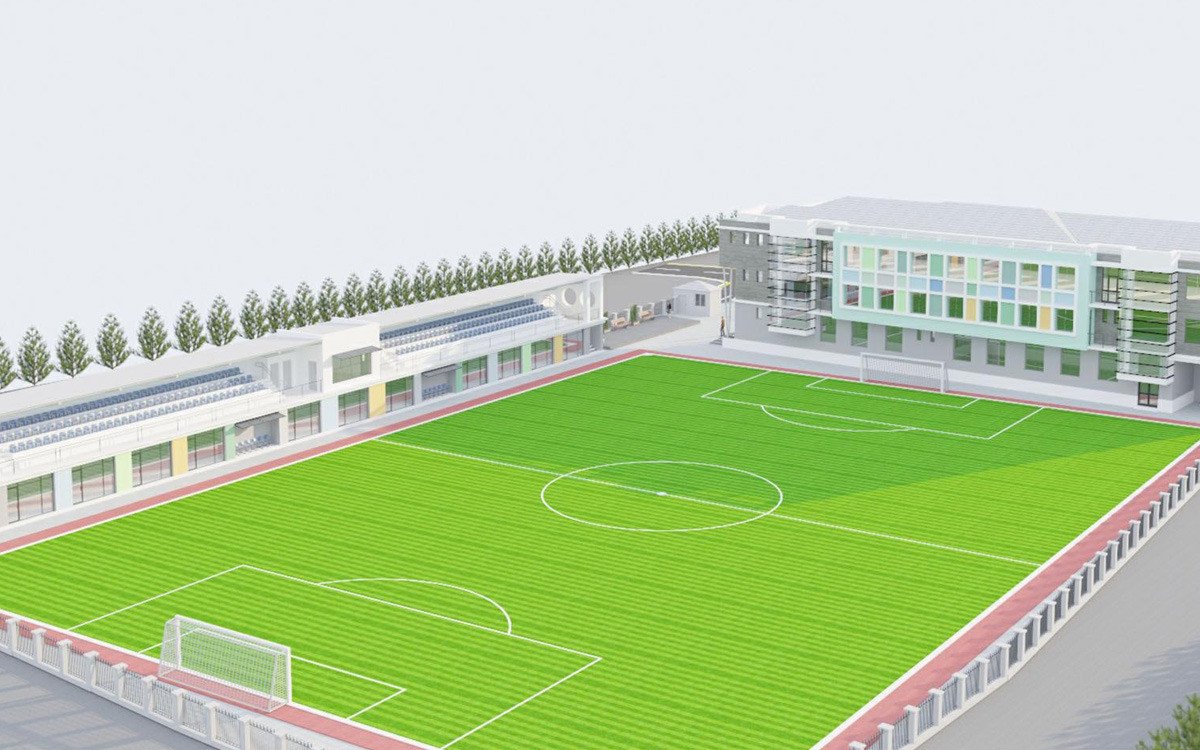 Uşaq Gənclər Futbol Məktəbinin təlim bazası yenilənir -FOTO