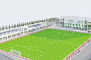 Uşaq Gənclər Futbol Məktəbinin təlim bazası yenilənir -FOTO