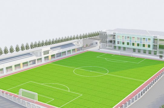 Uşaq Gənclər Futbol Məktəbinin təlim bazası yenilənir -FOTO